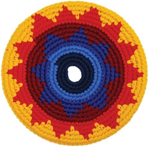 Pocket Disc Flying Disc - Crocheted Foldable Frisbee Toy Perfect for Both Kids and Adults - Supports Guatemalan Fair Trade - Savanna, Indoor