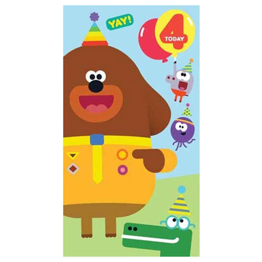 Hey Duggee HD003 Age 4 Birthday Card