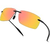 PEEPAI Mens Sunglasses Polarized Frameless z87 Safety Sun Glasses For Women UV400 Anti Glare Mirror Mztrix Bex Sunglasses