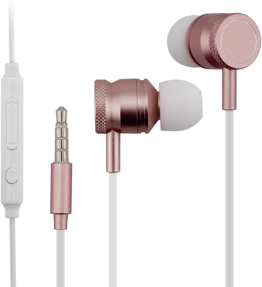 Metal In-Ear Headphones, Yigenet Wired Earbuds Noise Isolating Headset Earphones with Microphone