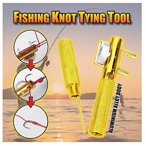 Fishing Line Hook Fishing Knot Tying Tool Tie Fast, Metal Fishing