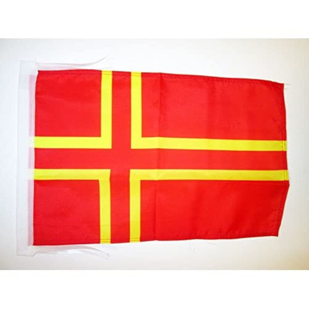 AZ FLAG - Normandy Saint Olaf Cross Flag - 18'' x 12'' - 100% Polyester Normandy Province of France Small Banner with Two Cords - Fade Resistant - Vivid Colors - 18x12 in - 45x30 Cm