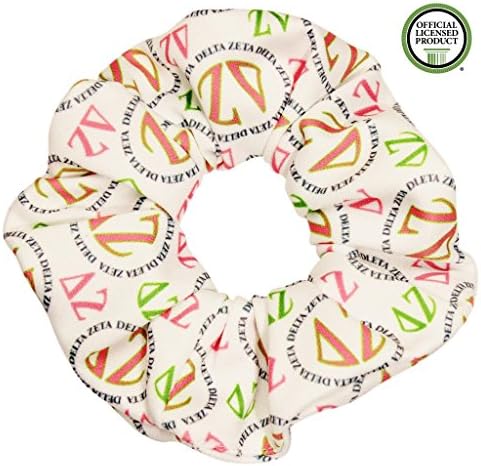 Delta Zeta Scrunchies Greek Letters Ponytail Holders Officially Licensed Scrunchie King Made in the USA (Delta Zeta)