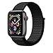 AdMaster Compatible for Apple Watch Band 42mm 44mm, Soft Nylon Sport Loop Replacement Wristband Compatible iWatch Apple Watch Series 4/3/2/1 Dark Black