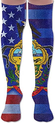 Women Creative Pennsylvania Comfortable Over Knee High Athletic Knee High Socks