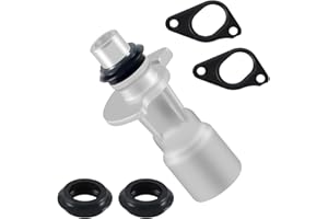 EVRBUL Upgrade Aluminum Engine Oil Cooler Inlet Connector, Water Pump-Oil Cooler Pipe Tube (with Two Water Pump Gaskets) Compatible with Land Rover Sport LR4 Range Rover Replace#: LR028136 LR030593