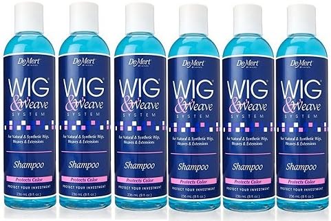 DemertWig & Weave System Shampoo for Natural and Synthetic Hair 8 oz (Pack of 6)