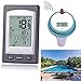 FORNORM Wireless Floating Thermometer with Outdoor Remote Thermometer Swimming Pool Waterproof Hot Tub Pond Spa (Blue)