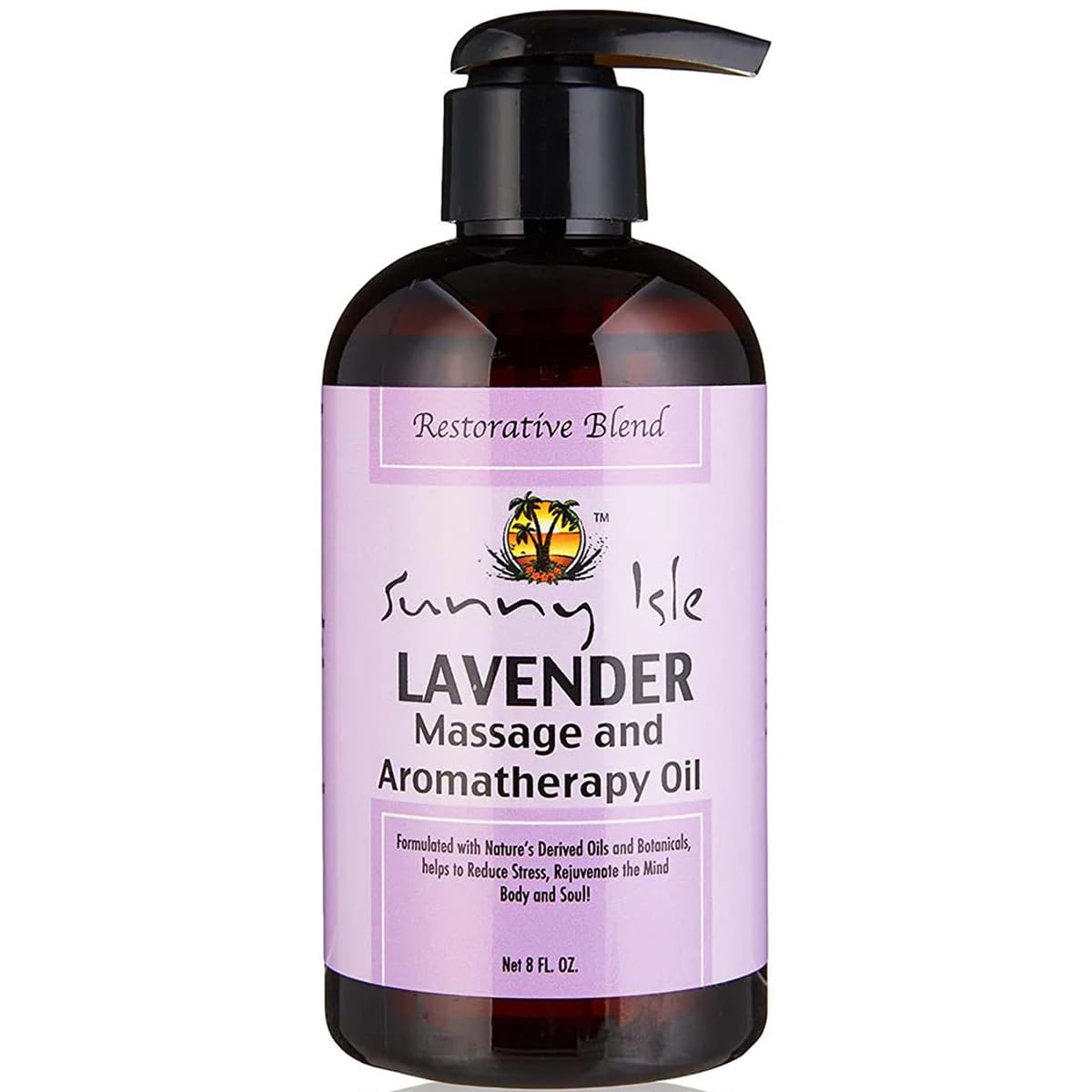 Sunny Isle Lavender Massage and Aromatherapy Oil 8oz
