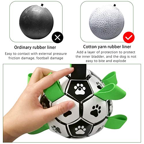 Grab Tabs Dog Soccer Ball Interactive Tug of War Dog Tug Toy with Easy