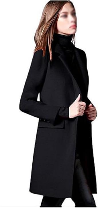 black tailored wool coat womens