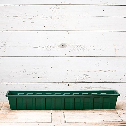Poly-Pro Plastic Flower Box Planter, Hunter Green, 36-Inch