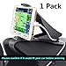 Glamore Car Phone Holder, No Blocking for Sight, Design with Cable Clips, Durable Dashboard Car Phone Mount for iPhone X 8 Plus 7 6s SE Samsung Galaxy S5/S6/S7/S8 (Black-1Pack)