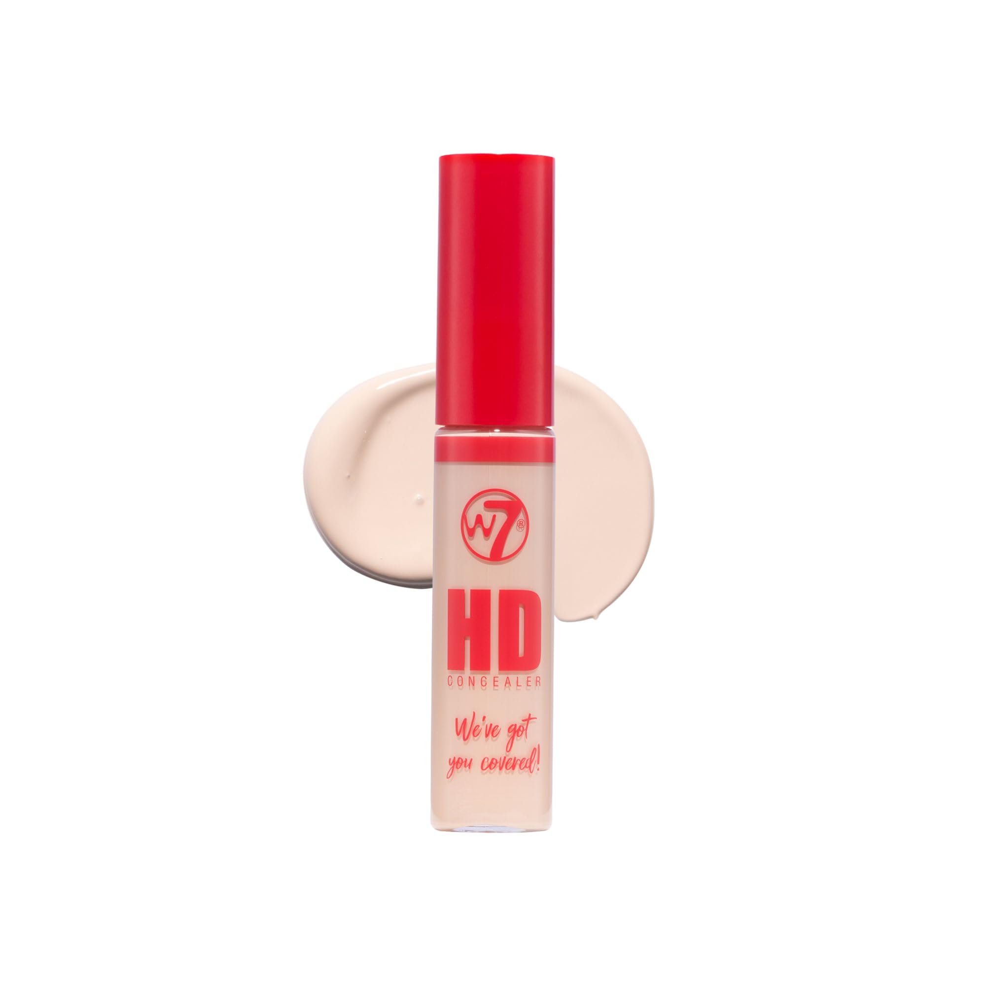 W7 HD Concealer - Rich and Creamy Matte Formula - Medium Lasting & Buildable Coverage (LC3 Light Cool)