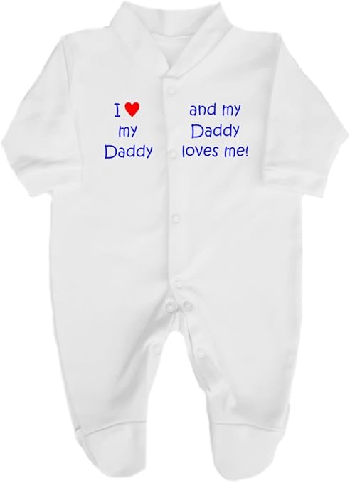 i love my daddy baby grow sleepsuit newborn