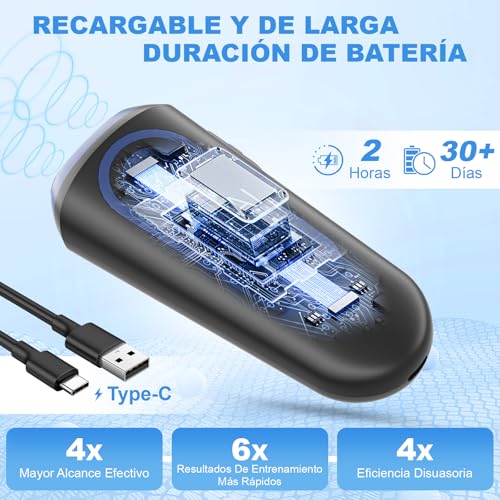 Dog Repeller, Anti Bark for Ultrasonic Dogs 3 Modes, Safe and Humane Device to Stop Barking, 15M Range, Portable with LED Flashlight, for Small, Medium, and Large Dogs