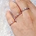 Gieschen Jewelers Clover Tiara 18K Rose/White Gold-Plated CZ Crystal Dainty Ring