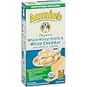 Annie's Organic Macaroni and Cheese, Whole Wheat Shells & White Cheddar Mac and Cheese, 6 oz Box