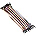 OdiySurveil(TM) 40pin 300mm 1P-1P Male to Female Breadboard Cable Dupont Jump Wire Jumper For Arduino(80pcs,Pure copper core,Pack of 2)