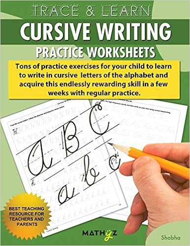 trace learn cursive writing practice worksheets fnu shobha 9780999740804 amazon com books
