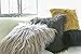 Phantoscope Faux Fur Pillow Cover Fluffy Throw Pillow Mongolian Luxury Fuzzy Pillow Case Cushion Cover for Bedroom and Couch,Beige 18 x 18 Inches