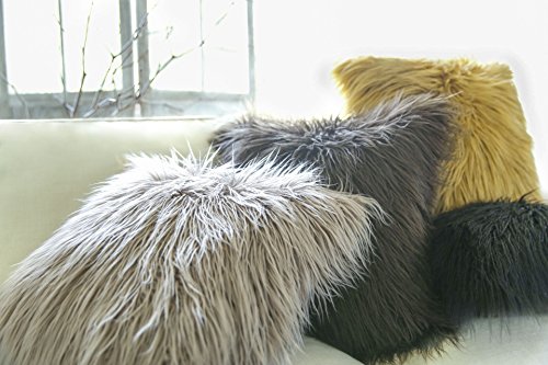 image for PHANTOSCOPE Decorative New Luxury Series Merino Style Beige Fur Throw 