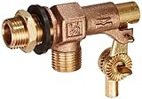 Mueller Industries 109-813 Tank Float Valve, 1/2 Inlet X Male Outlet, 1/2-Inch, Bronze