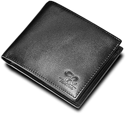Men's Genuine Leather Wallet XNRUE Slim Bifold RFID Blocking Wallet with 2 ID Window