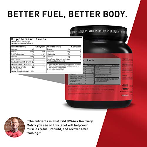 Post JYM Active Matrix - Post-Workout with BCAA's, Glutamine, Creatine HCL, Beta-Alanine, and More | - //medicalbooks.filipinodoctors.org