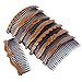 8Pcs Plastic Wood Grain Hollow Hair Side Combs Retro Hair Comb Pin Clips Headdress with Teeth for Lady Women Girls Hair Styling Accessories[comb size (L*W): 13.5x4.8cm/5.3x1.78inch ]