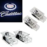 Grolish Cree Led 4 piece Car Door LED Logo Projector Lights for Cadillac SRX XTS ATS