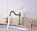 Rozin Widespread 3 Holes Bathroom Sink Faucet Dual Cross Knobs Vanity Mixing Tap Brushed Nickel