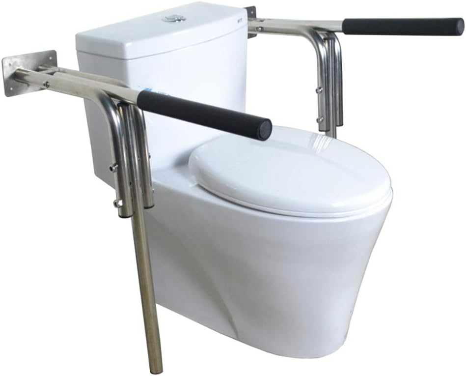 Toilet handrail HUILIZ Toilet Safety Handrail, NonSlip Stainless Steel