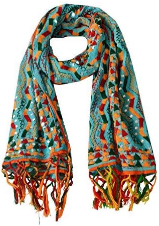 SalsaNights Scarves Hand Embroidered Dupatta Evening Stole Phulkari Wrap Shawl