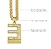 Grenf Fashion Trendy 18k Gold Silver Plated Mens Rhinestone Emoji 3 Cz Letter E Hip-hop Eminem Necklace with 3mm 31