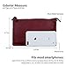 befen Women's Smartphone Leather Wristlet Crossbody Wallet Clutch with Crossbody Strap/Wrist Strap with RFID Card Slots Fit iPhone 15 Pro Max - Jester Red