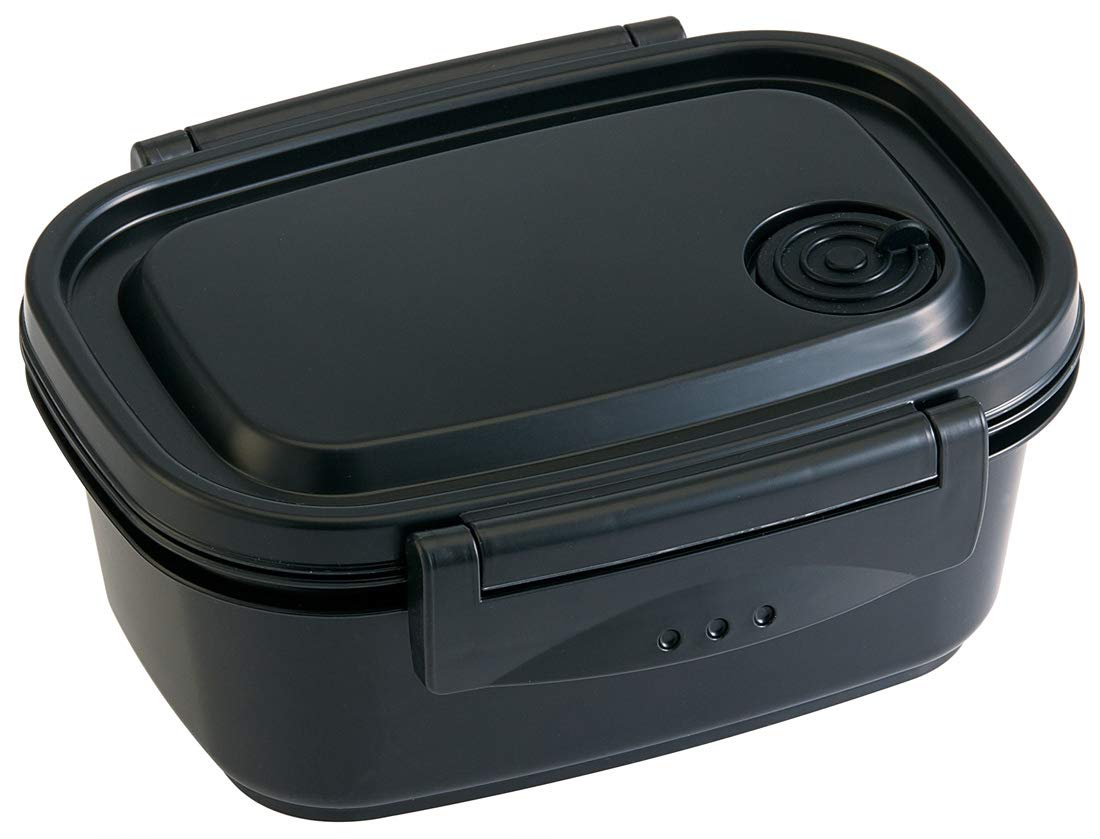 スケーター(Skater) ラク軽 軽い 弁当箱 S レンジ対応 430ml ブラック シール容器 保存容器 XPM3 黒
