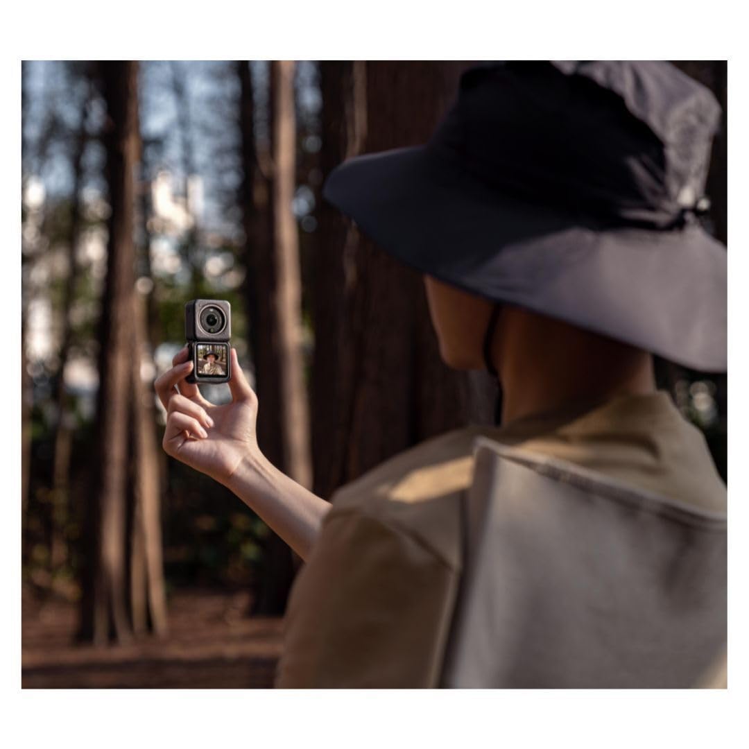 DJI Action 2 Dual-Screen Combo (128GB), Action Camera 4K + Dual OLED Touchscreens, 4K/120fps & 155° FOV, Magnetic Attachments, Stabilization Technology, Mini Action Camera