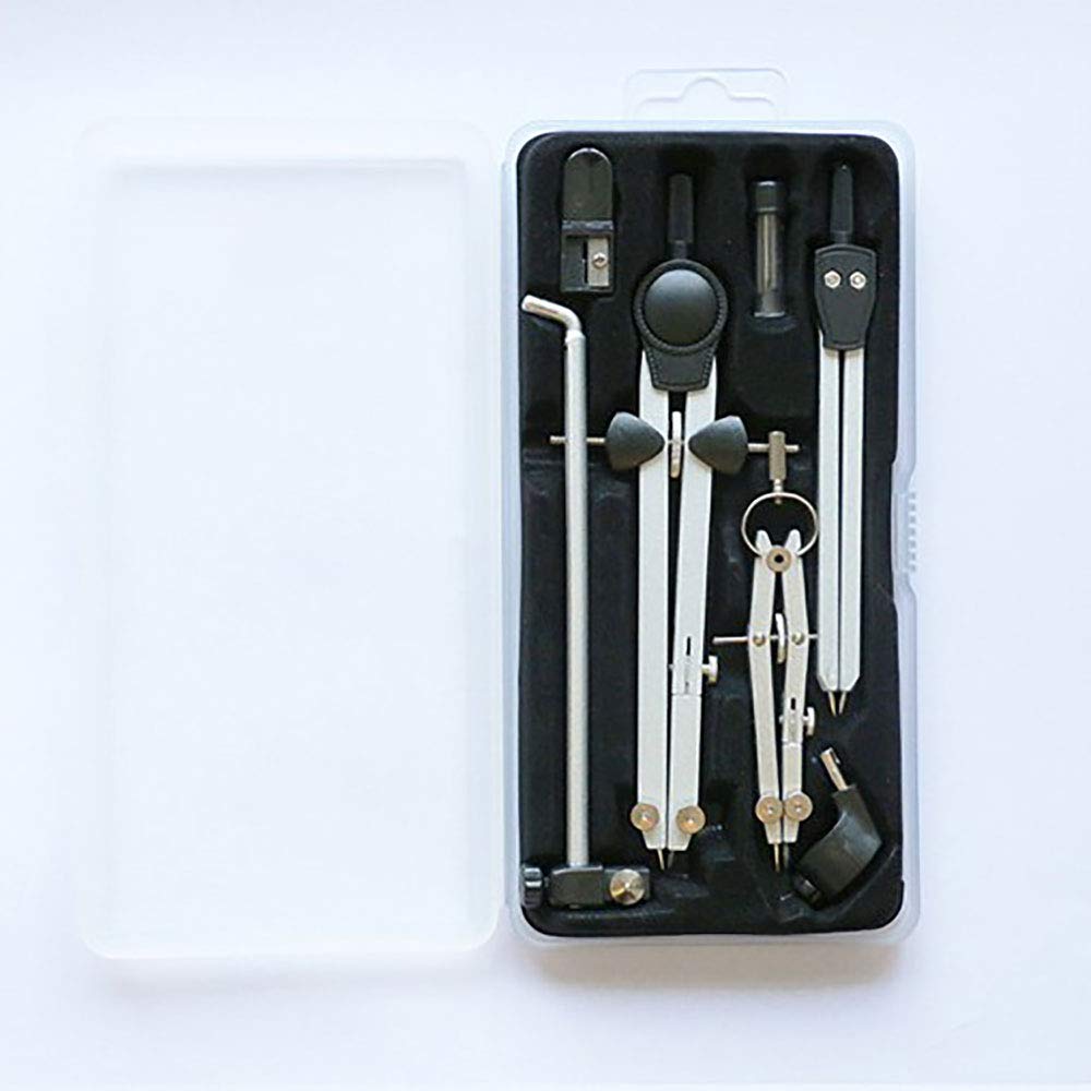 Compass school compass with quick adjustment, set with extension rod and universal adapter, precise and precise