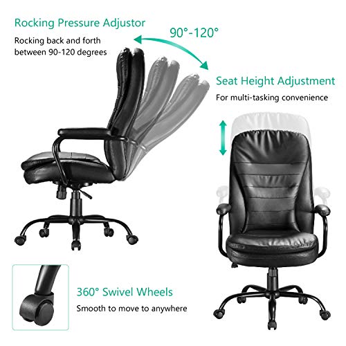 Amolife Big and Tall Office Chair/Heavy Duty Executive Computer Chair