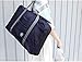 H&N Fashion Trip Organized Zipper Waterproof Tote Handbag Travel Bag with High Capacity Foldable Storage Duffle Bag Dark Blue