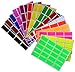 Color coding labels Rectangle florescent neon 1.57 inch x 0.75 inch Rectangular stickers in 15 colors great for file folder tabs ( 40mm x 19mm ) - 300 Pack by Royal Green