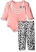 BON BEBE Baby Girls' 2 Piece Lap Shoulder Bodysuit and Velour Legging Set