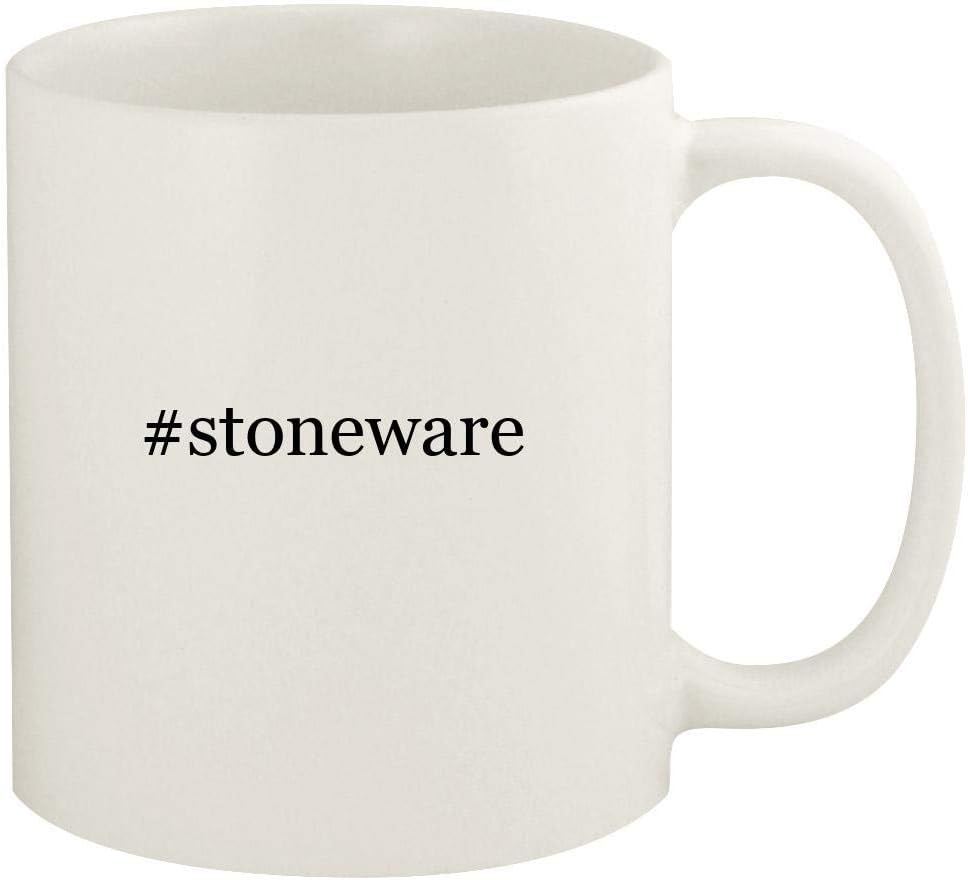 #stoneware - 11oz Hashtag Ceramic White Coffee Mug Cup, White