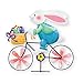 Collections Etc Metal Bunny on Bicycle Spinner Stake