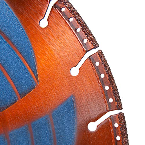 DiamondX Heavy Duty 14-Inch (14") X .130 X 1"-20MM Metal Cutting Diamond Rescue Blade with Side Coating - use with Hand-Held Saws & Concrete Saws for Cutting Rebar, Ductile Pipe and Similar