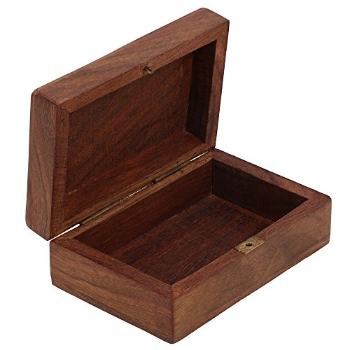 Artncraft Wooden Trinket Jewelry Box, Sleek and Simple Gift for Women, 4 X 2.5 X 1.5 Inches