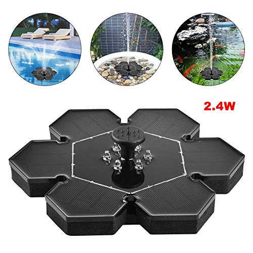 image for Dreamalva Solar Water Fountain Pump Led Waterproof Solar Panel with Su