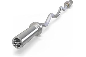RitFit 2 Inch EZ Curl Bar with Weights, 700LBS Weight Capacity Olympic Curl Barbell for Bicep, Tricep and Weight Lifting Exercises
