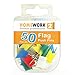 Homework2 Map Flag Push Pins Assorted 5 Colors, 50 Pieces per box, 35 mm